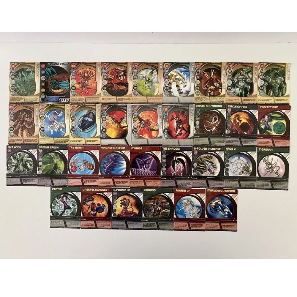 Lot Of 33 Bakugan Cards - 15 Gate Cards & 18 Ability Cards